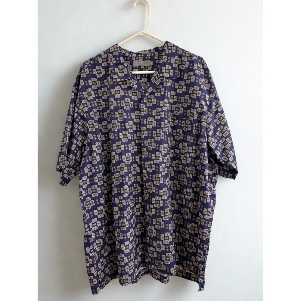 Cremieux Mens Short Sleeve Button Down Patterned Shirt XXL